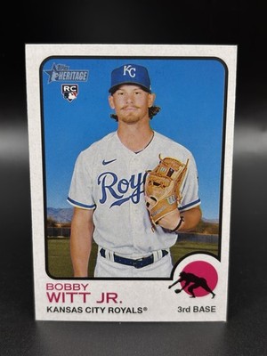 2022  Topps Heritage BOBBY WITT JR. #520 High Number RC Rookie Royals
