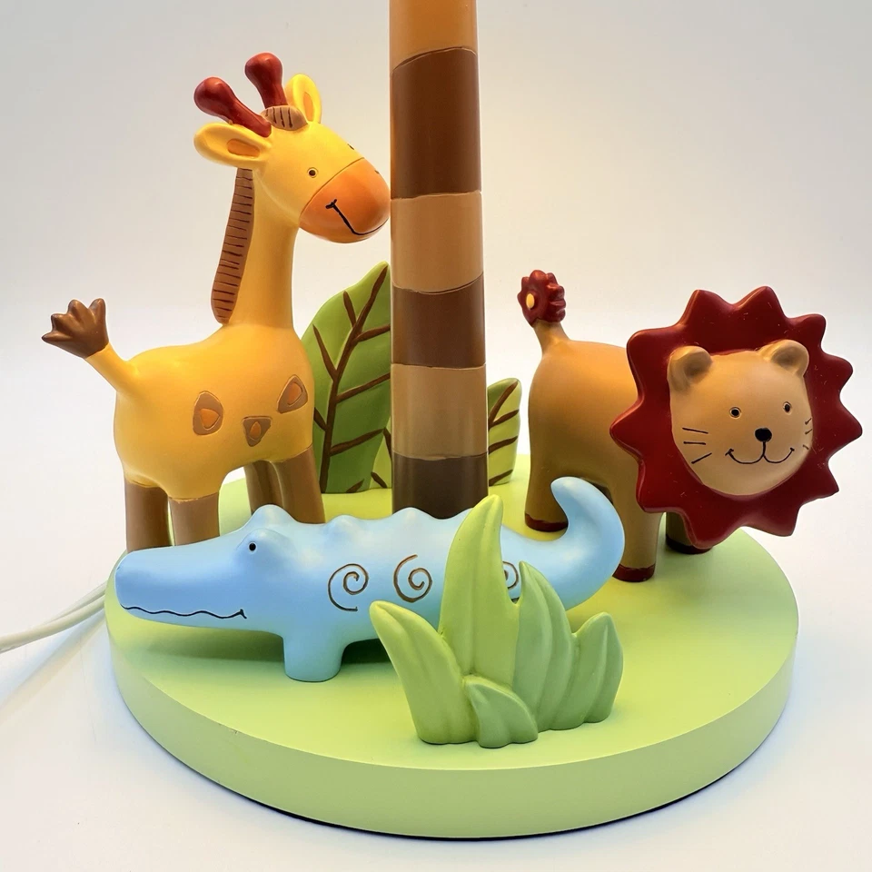 野生动物园丛林动物台灯长颈鹿狮子猴子孩子儿童房装饰15英寸H — 第 3/4 张图片