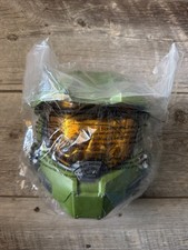 Halo Master Chief Green Helmet Mask Amber Visor Full Face -22066 - Brand New