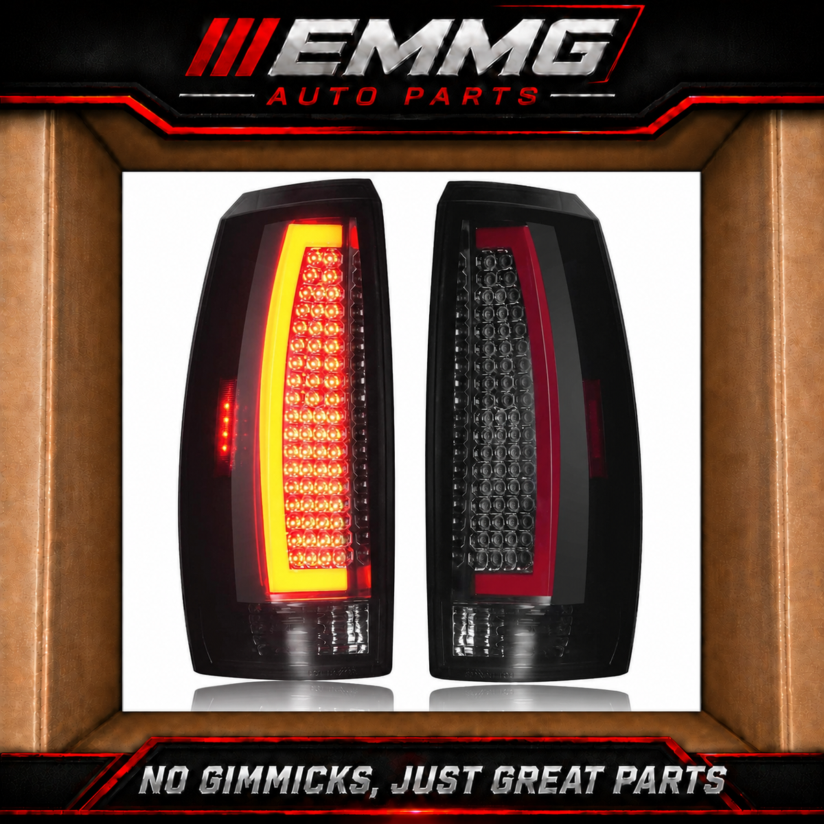ESCALADE EXT 2007 - 2013 TAIL LIGHTS LEFT + RIGHT LED SMOKED LENS