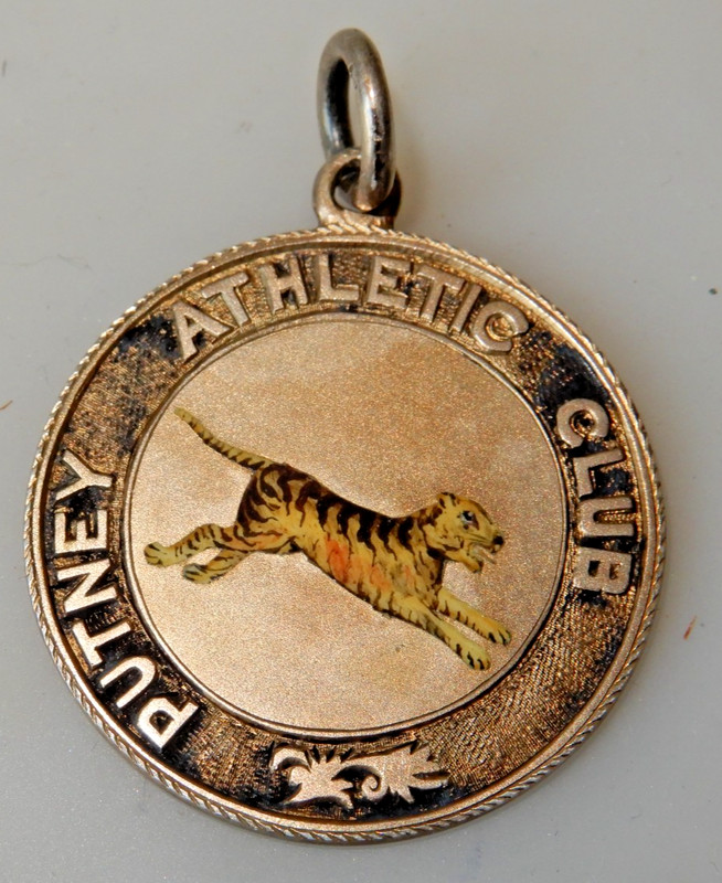 1897 Putney Athletic Club Sterling Silver Open Cycle Medallion: Holton 3rd Place