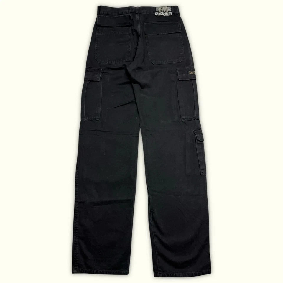 chevignon Pantalones cargo W28/L34 Negro Excelente Hombres (s339) - Imagen 2 de 4
