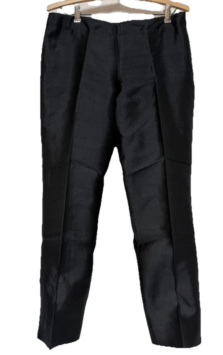 Pantalon Habillé Talbots Noir Stretch - Taille 10P (Petite) - Laine Mélangée - Très Bon état Occasion