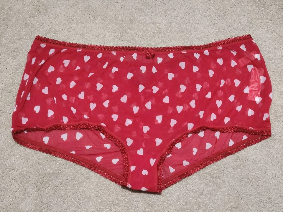 Bragas cortas Cacique nuevas con etiquetas corazón rojo transparente para niño talla 22/24 Foto 2 de 4