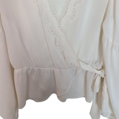 トップス louren russel lace peplum blouse ivory louren russel lace peplum blouse ivory