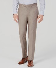 125 Kenneth Cole Men's Gray Techni-Cole Slim-Fit Suit Trousers Pants 46W 32L