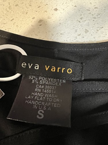 Eva Varro Women’s Black Top Loop Long Sleeve Size Small - Picture 3 of 7