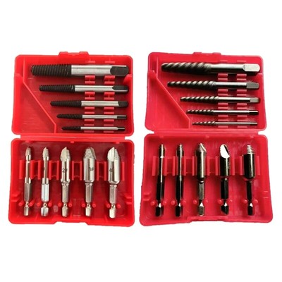 10Pcs Screw Extractor Remover Damaged For Stripped Head Screws Nut Bolts