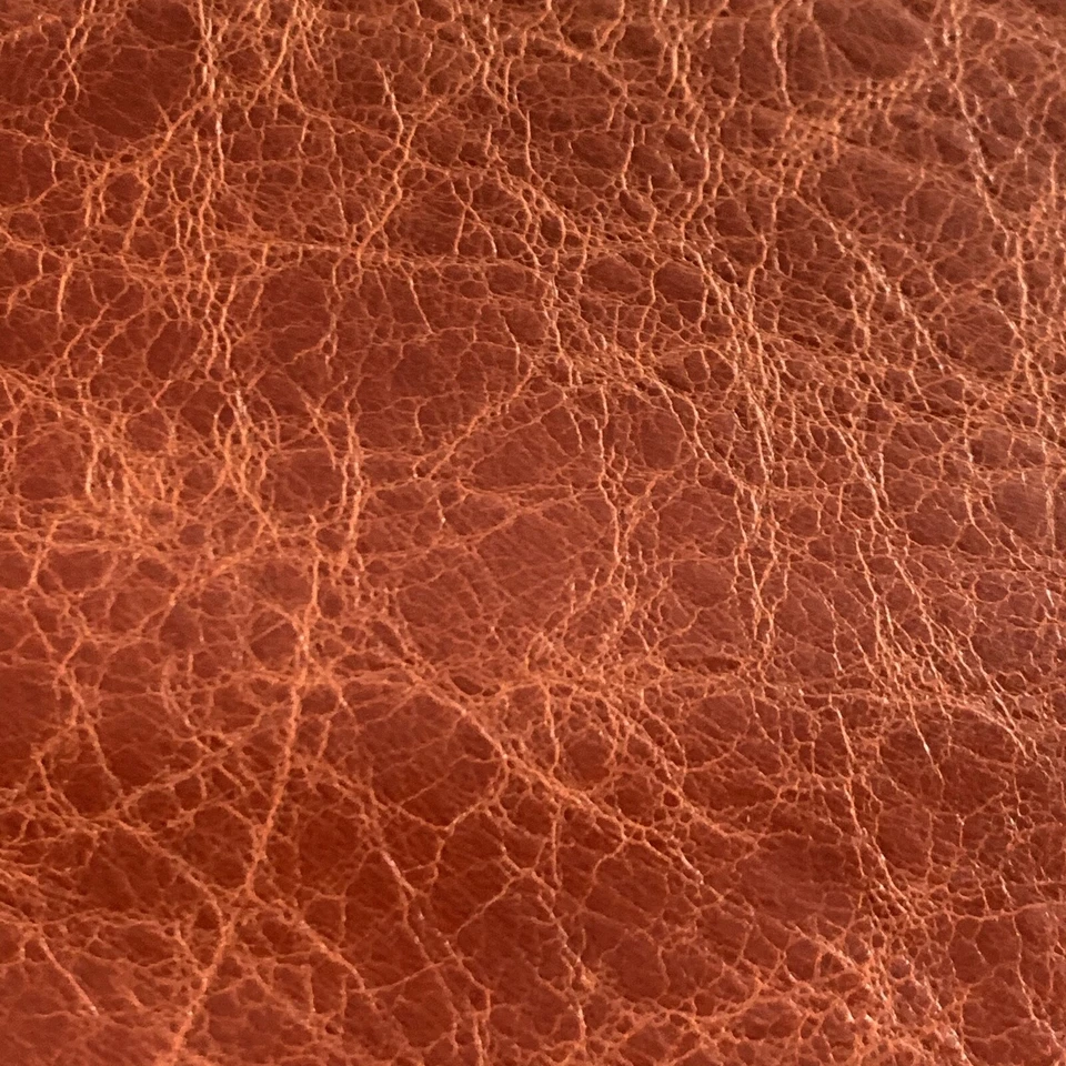 Burnt Orange Genuine Leather Hides Upholstery Material Soft Crafting DIY Fabric - Image 4 of 4
