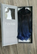 LETZTES ANGEBOT !NEU! Extensions - Echthaar, Schwarz / Dunkelbraun + Blau