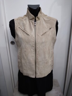MODI&MODA Echtlederjacke gebraucht Damen woman Gr. 46 BEIGE XYL007L