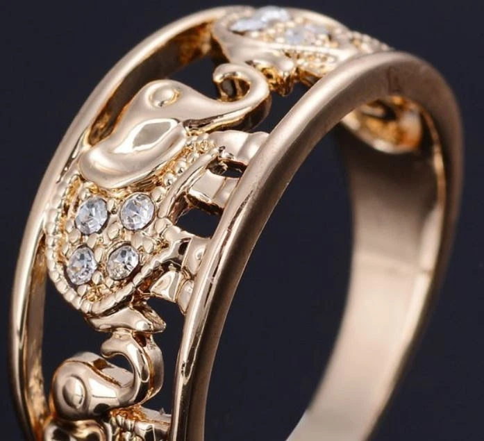 Diamond elephant shop ring