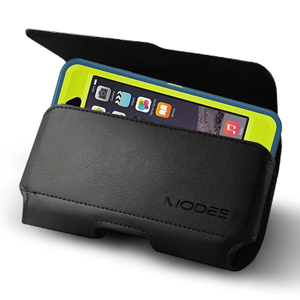 Funda de cuero PU magnética negra Kuteck funda clip para cinturón funda para teléfonos Foto 3 de 4