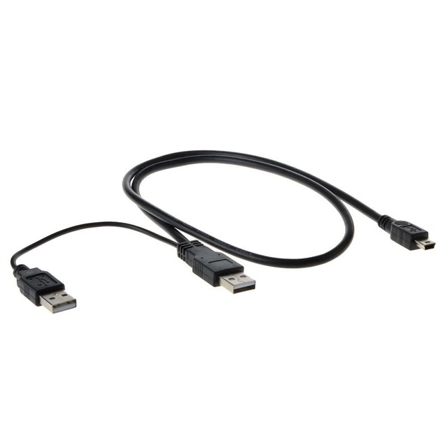 USB Y Charger Data Sync Cable Cord Lead For Maxtor 2.5" Portable Hard