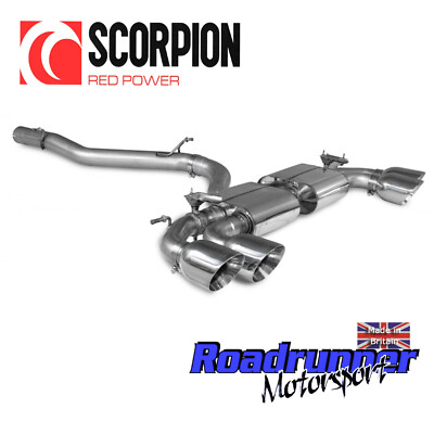Scorpion Audi S3 8Y Auspuffanlage Sportback Non Res VENTIL Polierte Blenden SAUS093