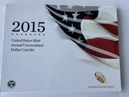 2015 US Mint Annual Uncirculated Dollar 6 Coin Set with American Silver Eagle.