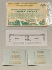 CHAMP HO DECAL-RAILWAY EXPRESS AGENCY/REA EXPRESS REEFER-OLDER DULUX LET #HX-20