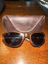 Fossil Landon Wrap-around Sunglasses Tortoise Shell Frame Grey Lenses