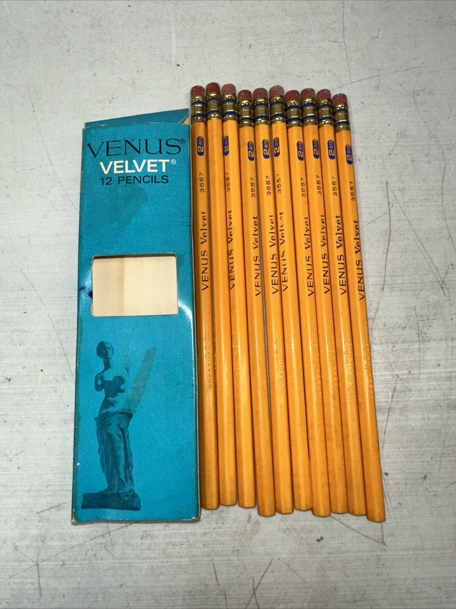 VTG 10 Venus Velvet Pencils No 2 2/3 All Purpose No. 3557 American