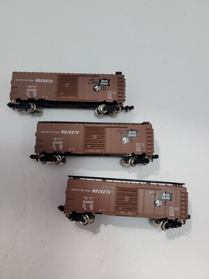 3 Bachmann N Scale 53-1000-08 41 Steel Box Car Route Rockets.