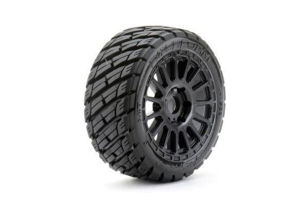 Jetko JK1503RB Extreme Tyre 1:8 Buggy Rockform Belted on Black Rim