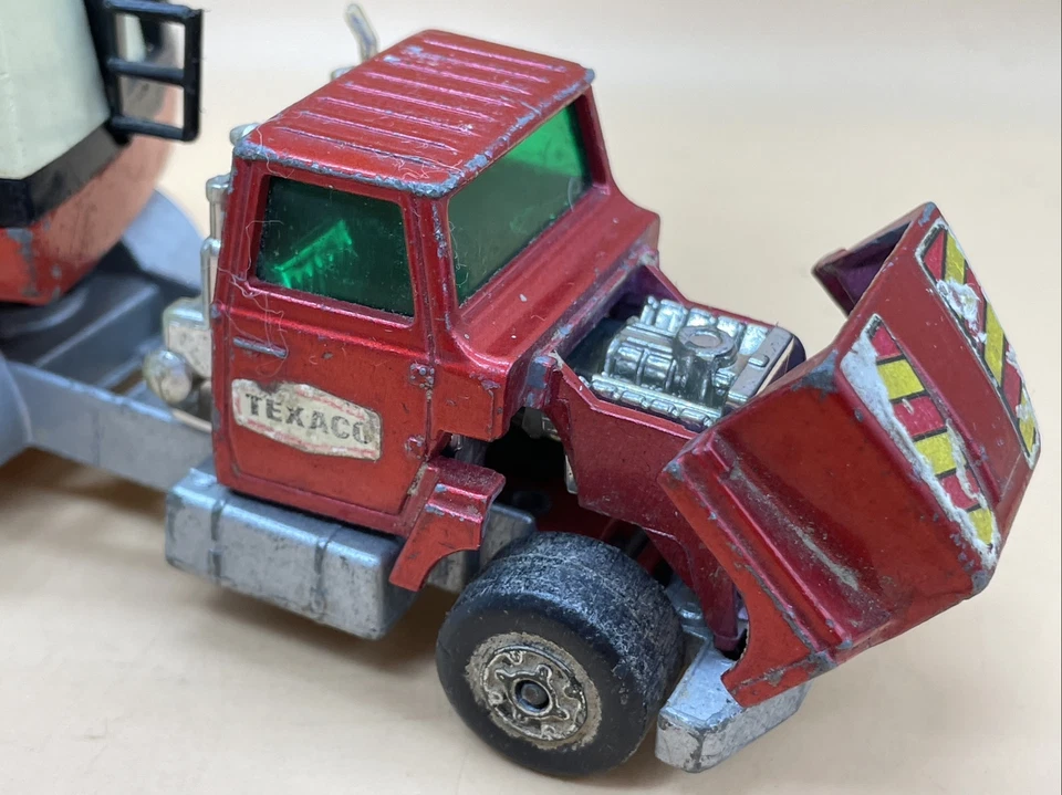 Matchbox SuperKings K18 Texaco Tanker 1973 Ford articulado vintage fundido a presión Foto 3 de 4