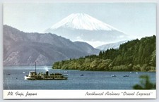 Postcard Mt. Fuji Japan Northwest Airlines "Orient Express" Unposted