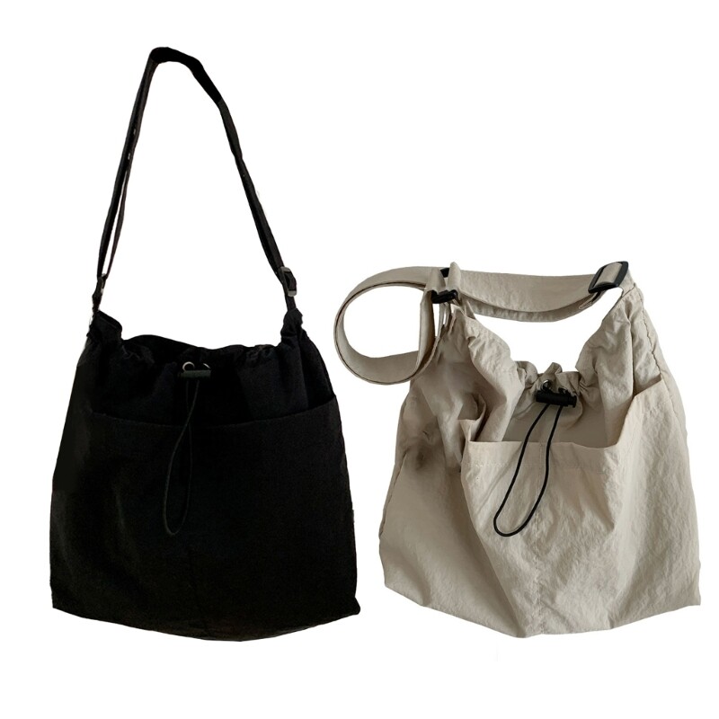 Lightweight Nylon Crossbody Bag with Multiple Pockets and Shoulder Strap-image
