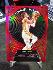 2021-22 Panini Obsidian Trae Young Tunnel Vision #5 Electric Etch Red Flood