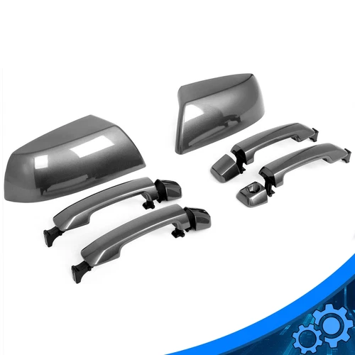 Mirror Cover & Door Handle Kit For Toyota Tundra Sequoia 2011-2022 Gray 1G3