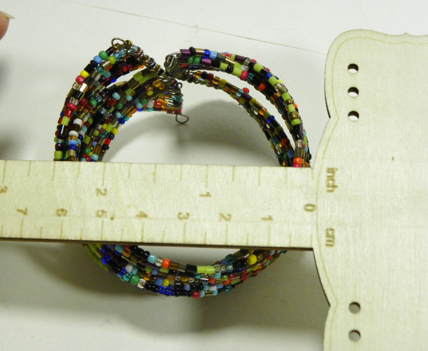 Multicolor Seed Micro Bead Wire Cuff Bangle Brace… - image 5