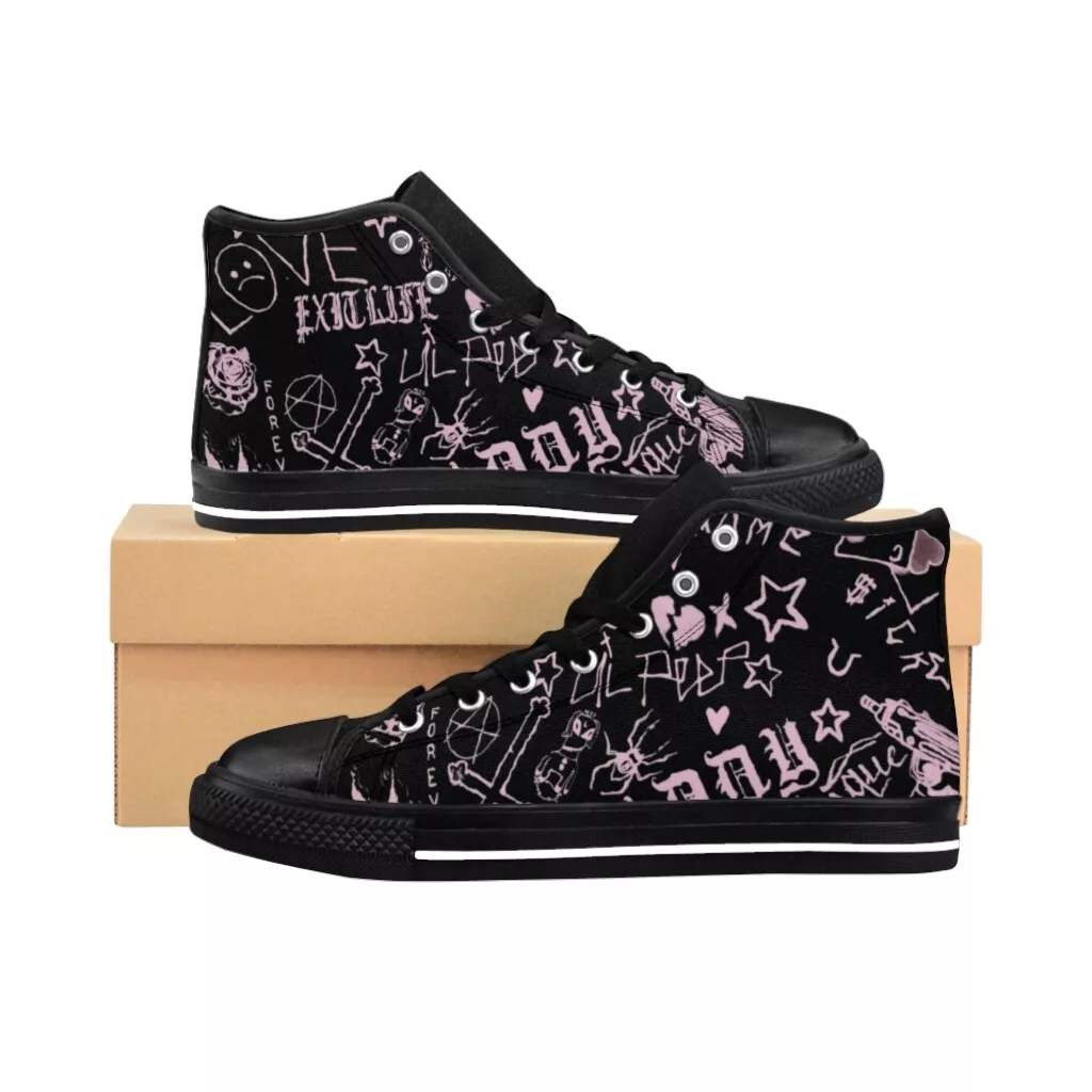 Lil Peep I Gothboi Clique I Emo Rapper I Men s High top Sneakers