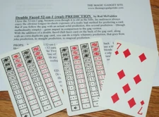 THREE 52-on-1 double faced gag cards, + instructions for magical kicker     TMGS