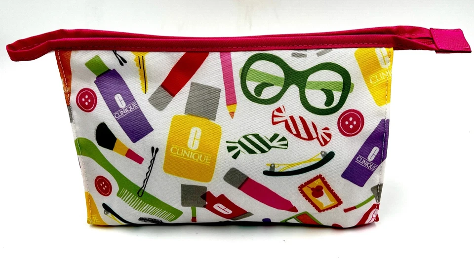 Clinique стекла печати косметический макияж сумка комплект молнии мешок (1 большой + 1 маленький) - Изображение 2 из 3