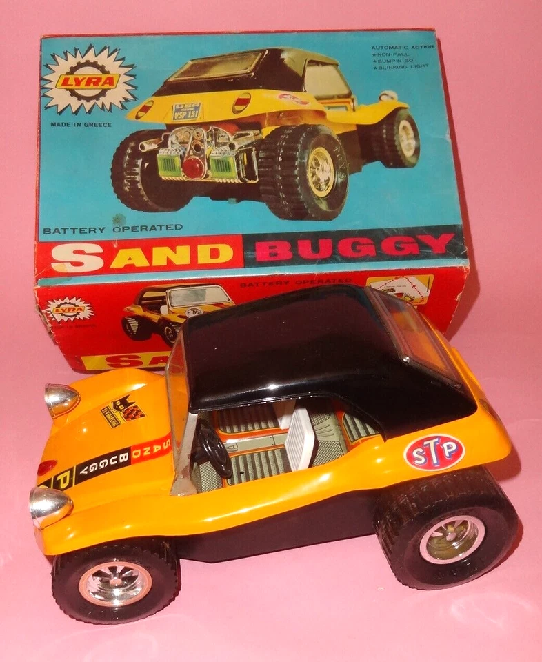OLD SAND BUGGY CAR TOY B/O in ORIGINAL BOX LYRA GREECE 1970s RARE! free shipping - Image 3 of 4