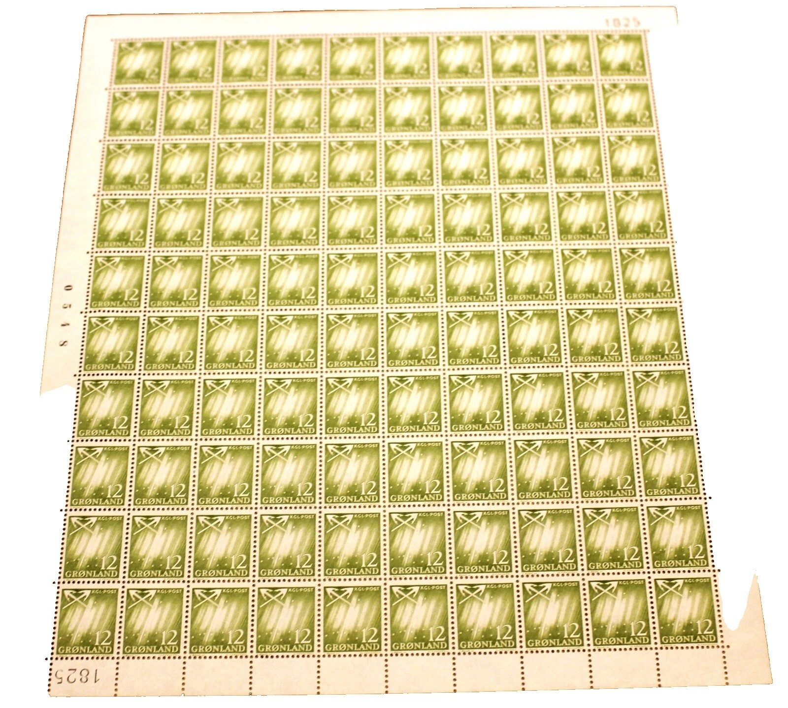 XF/S (Extremely Fine/Superb) Decimal Full Sheet Greenlandic Stamps