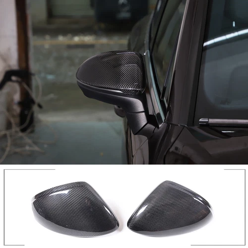 Cubierta de espejo retrovisor lateral de fibra de carbono real exterior para Porsche Cayenne 2018-2022 - Imagen 1 de 10