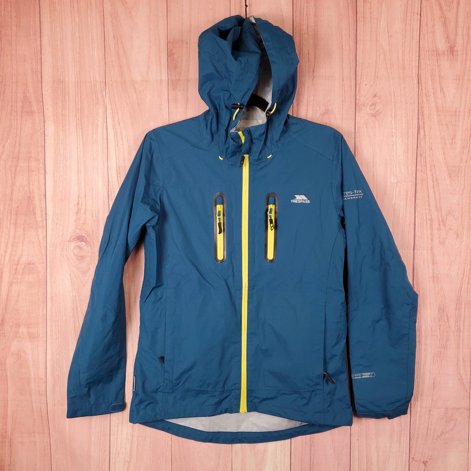 Trespass Radium TP100 Mens Jacket Sz XS Full Zip Waterproof Lightweight