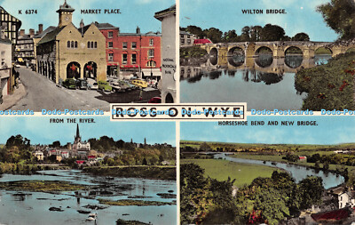 R513475 Ross on Wye vom River Market Place Wilton Bridge Multi View 1966