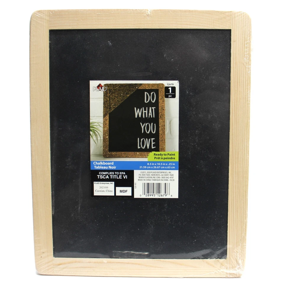 4X Plaid Double Sided Framed Chalkboard, 8.5"X10.5" Individually Wrapped - Image 2 of 3