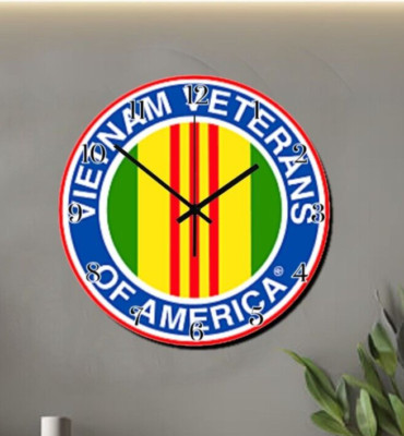 Vietnam Veteran Art Wall Hanging Clock Time Piece