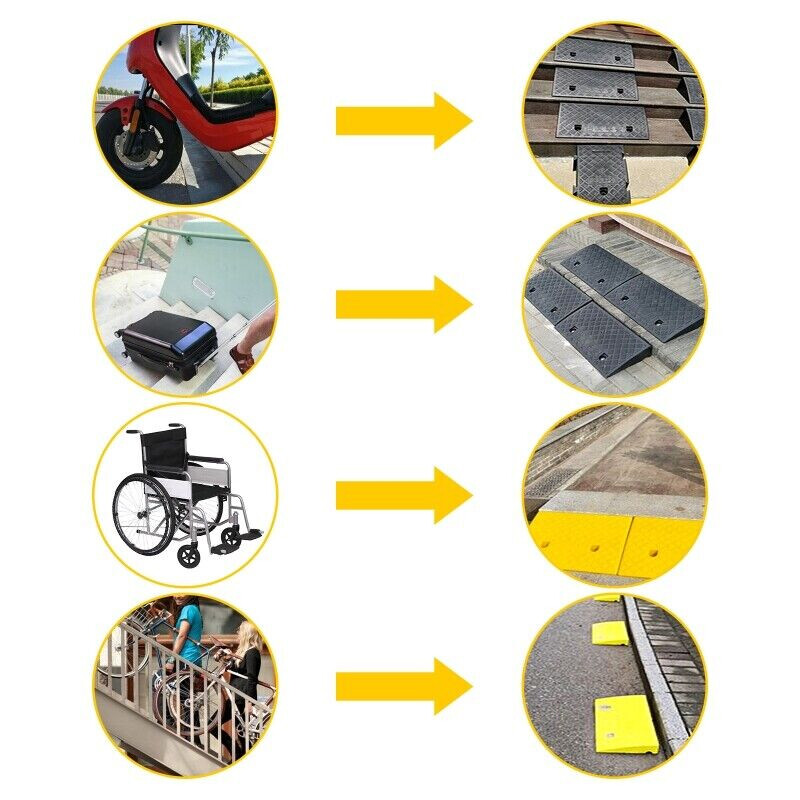 Heavy Duty Kerb Ramp Portable Curb Ramps Doorways Wheelchair Bicycles ...