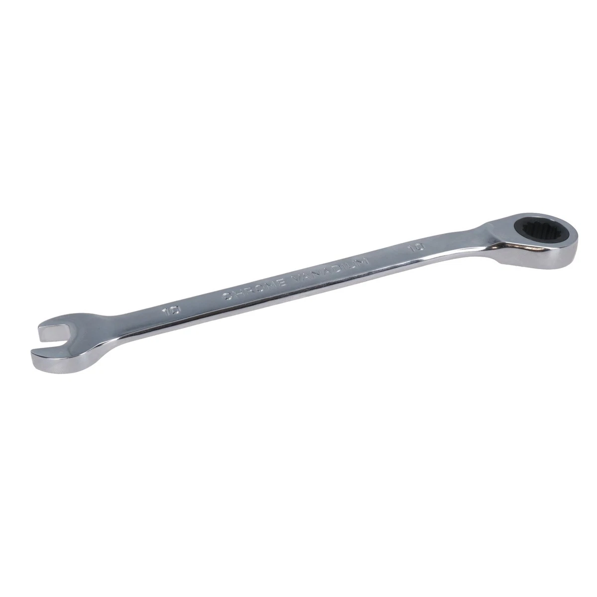 10mm Reversible Cranked Offset Ratchet Combination Spanner Wrench