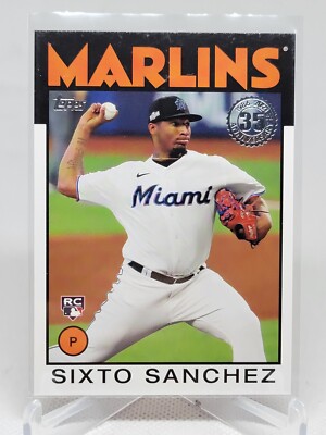 2021 Topps 1986 #86B-8 Sixto Sanchez RC Miami Marlins B8E