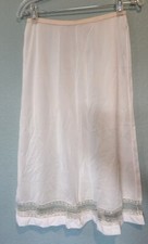 Vtg 50s Nylon Lace VANITY FAIR elastic white Peignoir Slip Rare size 6 small