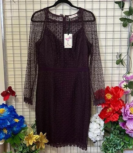 Maroon /Plum/Purple Empire Waist Lace 