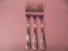 Set of 3 Satin Casson Dinner Forks Oneida Stainless Flatware China 8 In. GC2