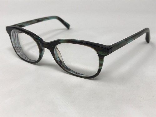 WARBY PARKER “CLYDE 140” Eyeglasses Frame 48-18-140 Teal Blue Grey Crystal TQ41