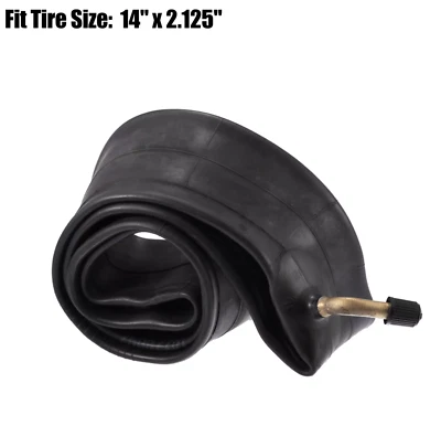 X AUTOHAUX Universal 14 Zoll Fahrradschlauch 14x2,125 45mm lang gebogen Ventil
