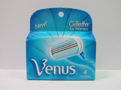 Gillette Venus For Women 4 Cartridges With 3 Blades New In Box